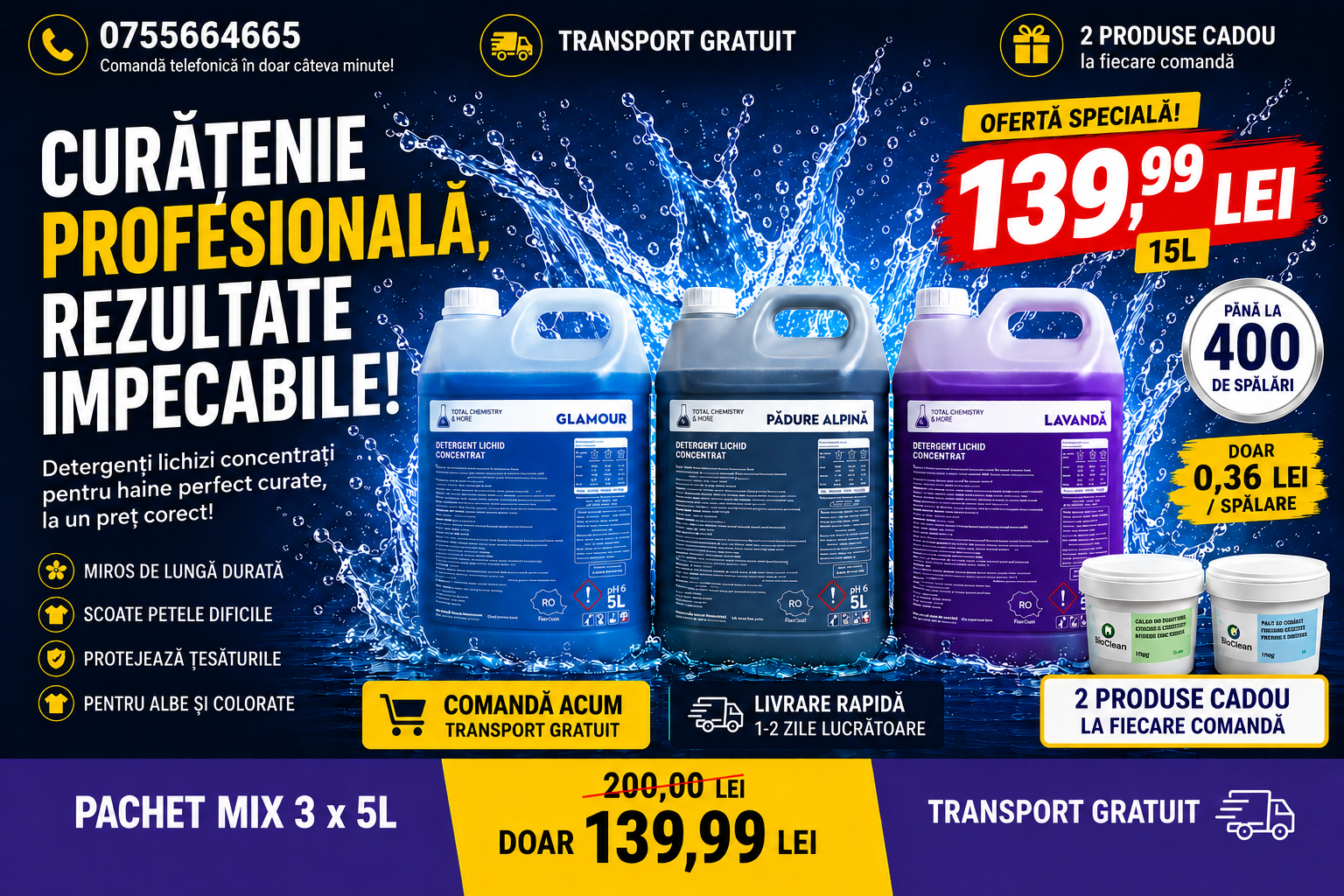 PACHET MIX 3 x 5L Detergent